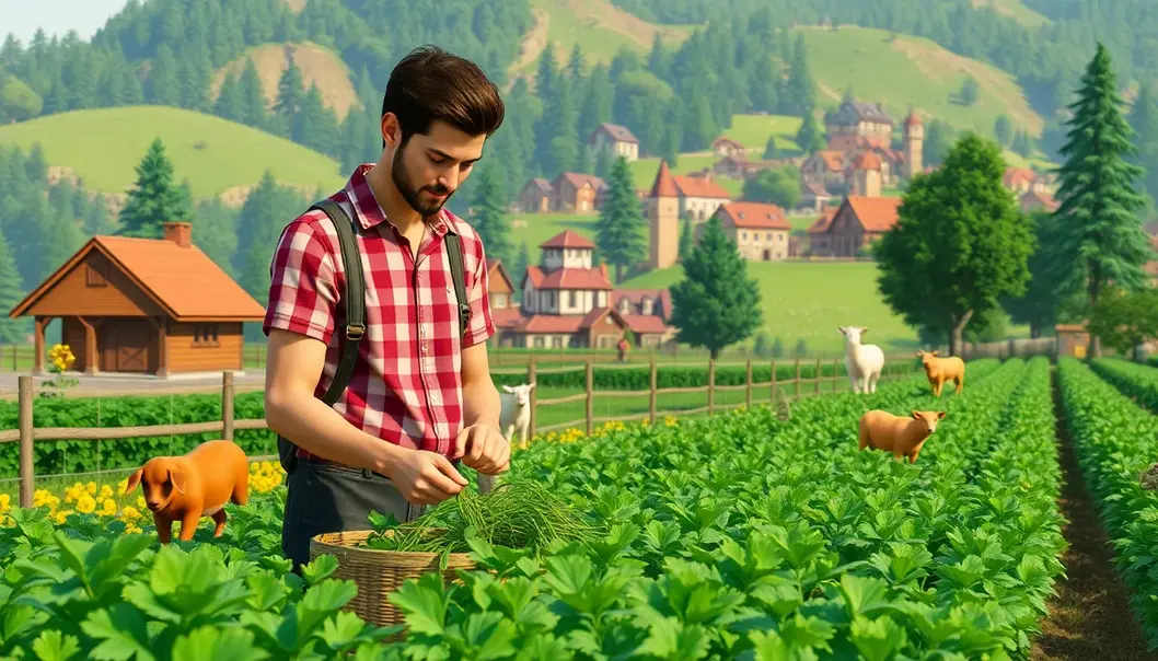 A couple enjoying their farm life in Stardew Valley.